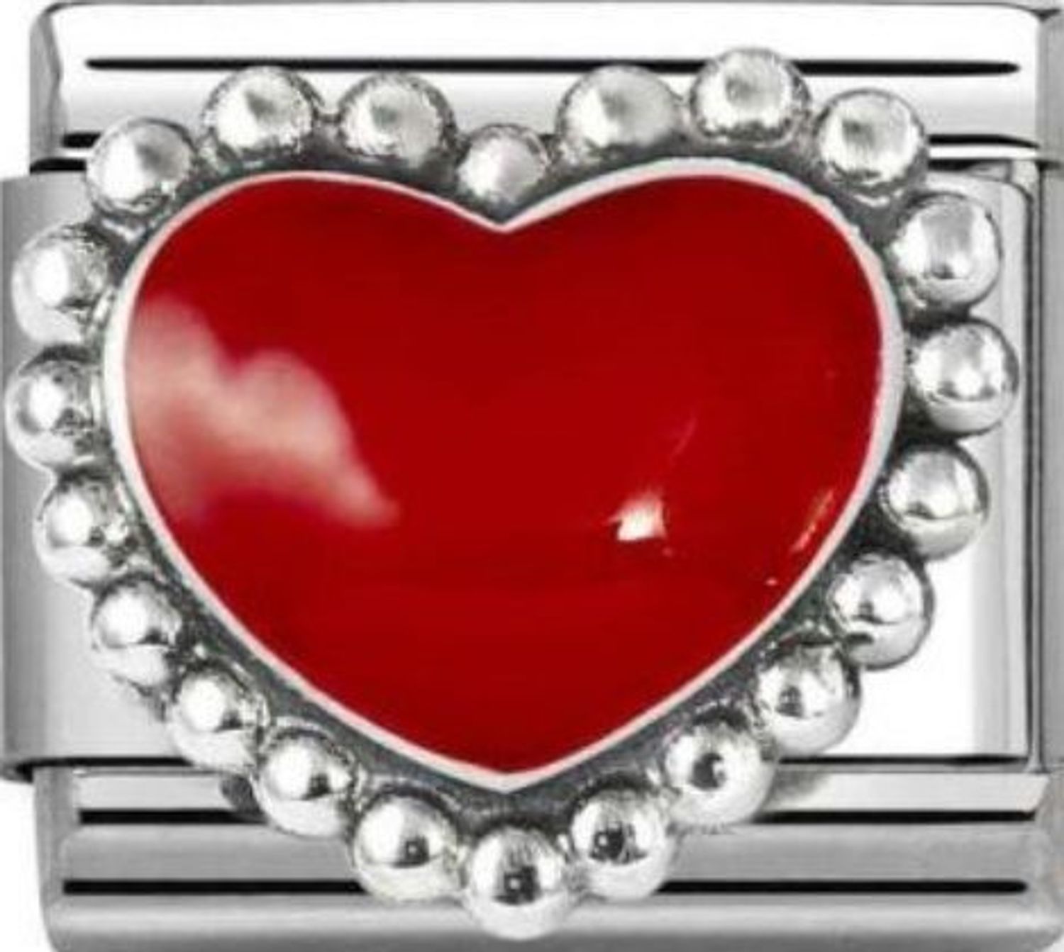 Charms  nomination Link zawieszka 925 srebro Czerwone serce 330204 39.jpg